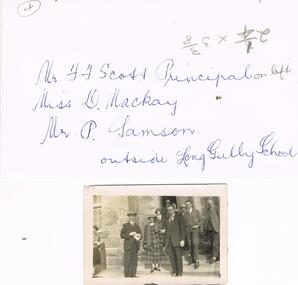 Photograph - LA TROBE UNIVERSITY BENDIGO COLLECTION: BENDIGO TEACHERS' COLLEGE STAFF