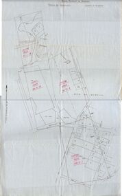 Document - MCCOLL, RANKIN AND STANISTREET COLLECTION: MAP OF MINE LEASES SYMONDS STREET, MCKENZIE ST WEST AREA BENDIGO, 2nd September, 1936