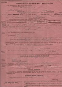 Document - ERROL BOVAIRD COLLECTION: WHEAT BOUNTY CLAIM