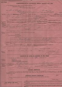 Document - ERROL BOVAIRD COLLECTION: WHEAT BOUNTY CLAIM