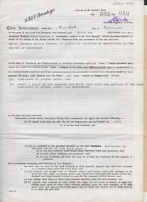 Document - MCCOLL, RANKIN AND STANISTREET COLLECTION: INDENTURE NORTH DEBORAH MINING COMPANY, 20th November, 1952