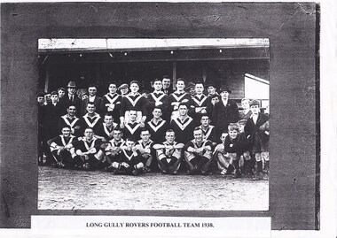 Photograph - LONG GULLY HISTORY GROUP COLLECTION: LONG GULLY ROVERS FOOTBALL TEAM 1938