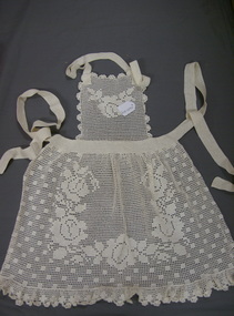 Clothing - CHILD'S CROCHET APRON, Early to mid 1900's