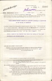 Document - MCCOLL, RANKIN AND STANISTREET COLLECTION: GOLD MINING LEASE NORTH DEBORAH MINING COMPANY, 6th May, 1941