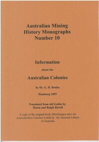 Book - AUSTRALIAN MINING HISTORY MONOGRAPHS NUMBER 10, 2002