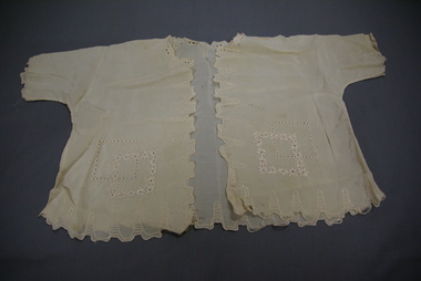 Clothing - CREAM SILK BABY'S JACKET OR BODICE, 1930 - 1940's