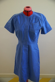 Clothing - AILEEN AND JOHN ELLISON COLLECTION: NURSE'S UNIFORM; BLUE COTTON DRESS, 1960's