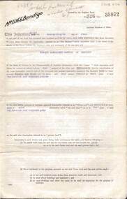 Document - MCCOLL, RANKIN AND STANISTREET COLLECTION: INDENTURE, GOLD MINING LEASE  CROWN AND RONALD ALEXANDER RANKIN, BENDIGO, 24th June 1941