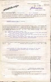 Document - MCCOLL, RANKIN AND STANISTREET COLLECTION: INDENTURE, GOLD MINING LEASE 11081 CROWN AND HERBERT JACKSON LEED OF BENDIGO, 21st September, 1940