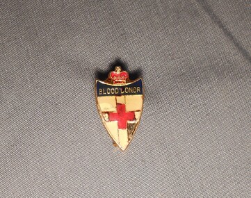 Accessory - SHIELD SHAPED BLOOD DONOR BADGE, 1960's