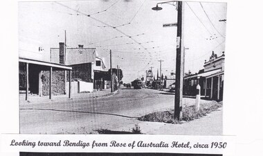 Photograph - LONG GULLY HISTORY GROUP COLLECTION: LOOKING TOWARD BENDIGO FROM ROSE OF AUSTRALIA HOTEL, CIRCA 1950