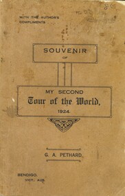 Book - SOUVENIR OF MY SECOND TOUR OF THE WORLD 1924, 1925