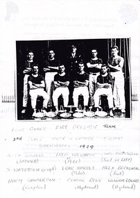 Photograph - LONG GULLY HISTORY GROUP COLLECTION: LONG GULLY FIRE BRIGADE TEAM 1929
