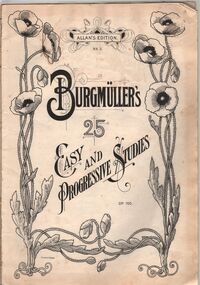 Book - AILEEN AND JOHN ELLISON COLLECTION: BURGMULLER'S 25 EASY AND PROGRESSIVE STUDIES