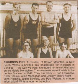 Newspaper - JENNY FOLEY COLLECTION: SWIMMING FUN