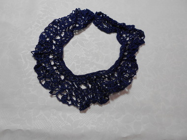 Clothing - AILEEN AND JOHN ELLISON COLLECTION: NAVY BLUE CROCHETED COLLAR, 1950's