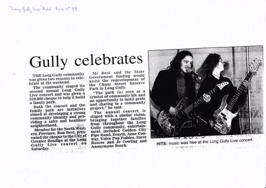 Document - LONG GULLY HISTORY GROUP COLLECTION: GULLY CELEBRATES 5 JUNE 99