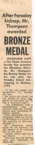 Document - LA TROBE UNIVERSITY BENDIGO COLLECTION: BRONZE MEDAL