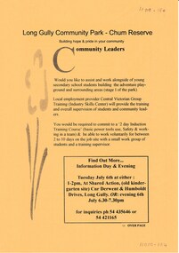 Document - LONG GULLY HISTORY GROUP COLLECTION: COMMUNITY GARDENS IN LONG GULLY