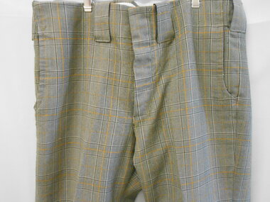 Clothing - AILEEN AND JOHN ELLISON COLLECTION: FLARED TROUSERS - CHECK PATTERN BY PARKS TROUSERS, 1960's