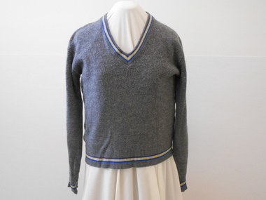 Clothing - AILEEN AND JOHN ELLISON COLLECTION: BENDIGO HIGH SCHOOL JUMPER BY POLWARTH, 1960's