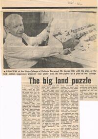 Document - LA TROBE UNIVERSITY BENDIGO COLLECTION: THE BIG LAND PUZZLE10-ACRE MIX UP