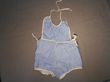 Clothing - AILEEN AND JOHN ELLISON COLLECTION: BLUE CHECK COTTON BABY ROMPERS, 1950's