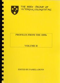Book - PROFILES FROM THE 1850S VOLUME 2