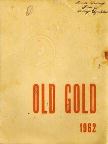 Book - OLD GOLD 1962, 1962