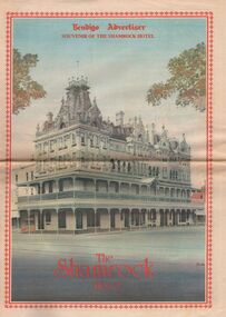 Newspaper - AILEEN AND JOHN ELLISON COLLECTION: BENDIGO ADVERTISER SOUVENIR OF THE SHAMROCK HOTEL