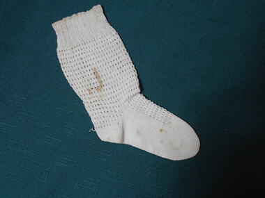 Clothing - MCGOWAN COLLECTION: CHILD'S SOCK, Late 19th Century