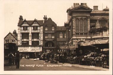 Postcard - BASIL WATSON COLLECTION:  'THE MARKET PLACE KINGSTON-ON-THAMES' POSTCARD