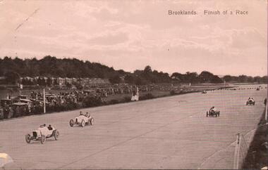Postcard - BASIL WATSON COLLECTION:  BROOKLANDS RACE TRACK, WEYBRIDGE,UK