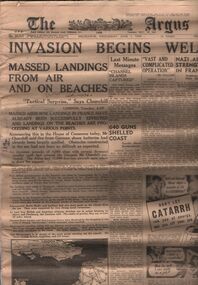 Newspaper - AILEEN AND JOHN ELLISON COLLECTION: THE ARGUS FROM WEDNESDAY, JUNE 7, 1944