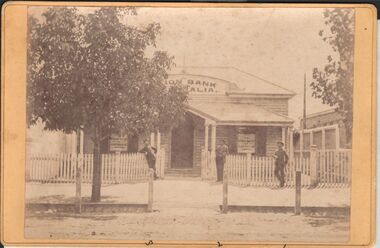 Photograph - ELMA WINSLADE WELLS COLLECTION: PHOTO OF A BANK BUILDING