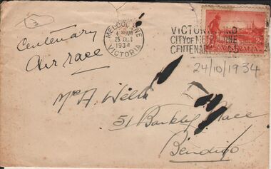 Document - ELMA WINSLADE WELLS COLLECTION: ENVELOPE ADDRESSED A. WELLS