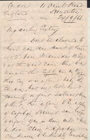 Document - ELMA WINSLADE WELLS COLLECTION: LETTER FROM JOE ROTHERHAM