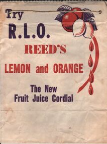 Ephemera - SHOWBAGS COLLECTION:  REED'S LEMON AND ORANGES SHOWBAG