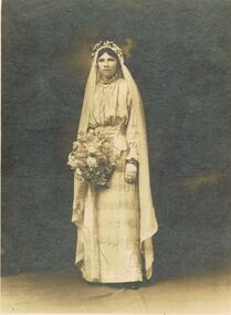 Photograph - WEDDING PHOTOGRAPH ( WEDDING DRESS 11400.750), 1915