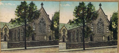 Photograph - OLIVE PELL COLLECTION: STEREOSCOPE OF A CHURCH