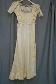 Clothing - CREAM COLOURED WEDDING DRESS, 1911