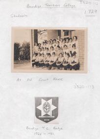 Photograph - LA TROBE UNIVERSITY BENDIGO COLLECTION: BENDIGO TEACHERS' COLLEGE STUDENTS