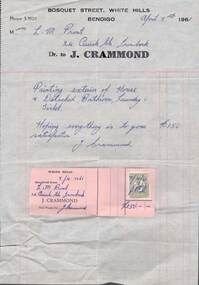 Document - L. PROUT COLLECTION: J. CRAMMOND INVOICE