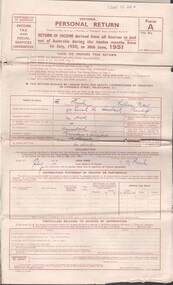 Document - L. PROUT COLLECTION: 1950/1951 TAX RETURN
