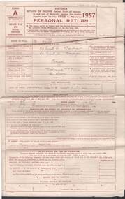 Document - L. PROUT COLLECTION: 1956/1957 TAX RETURN