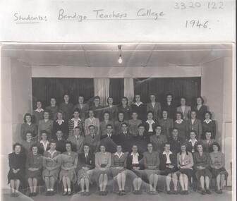 Photograph - LA TROBE UNIVERSITY BENDIGO COLLECTION: BENDIGO TEACHERS' COLLEGE STUDENTS 1946