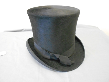 Clothing - JOHN SARGOOD'S SILK TOP HAT (IN BOX 157 - HAT BOX 11400.833), Top Hat, 1890's