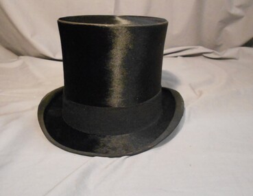 Clothing - MAN'S SILK TOP HAT, Top Hat, Late 1800's-early 1900's