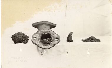 Photograph - BILL ASHMAN COLLECTION: PHOTOGRAPH OF CARBON REMOVED FROM MACHINERY AFTER SCALEBUOY USED