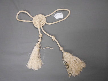 Clothing - DECORATIVE CORDING AND PEARL TRIMMED TASSEL, 1920's - 30's,maybe1800's
